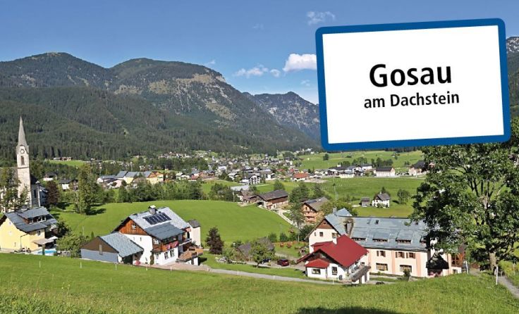 Gosau am Dachstein, Salzkammergut. Foto: Hörm./Grafik: Tips