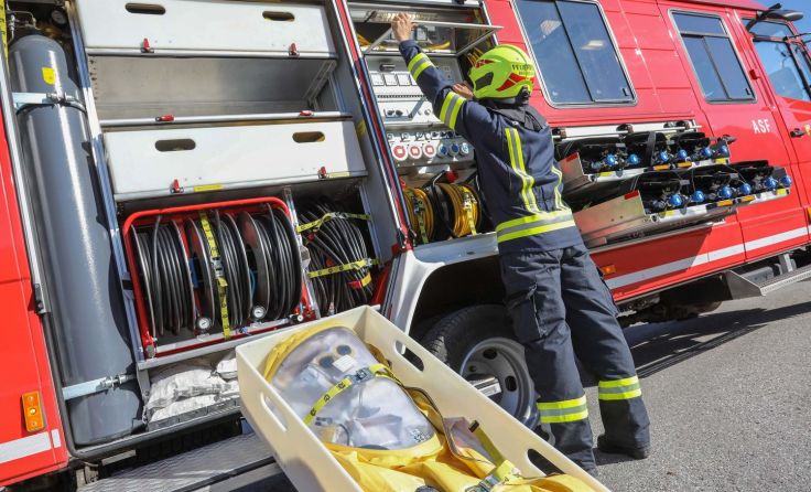 Das neue Atemschutzfahrzeug. Foto: A. Hippesroither