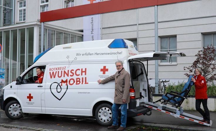 Das Wunschmobil vom Roten Kreuz Foto: OÖRK
