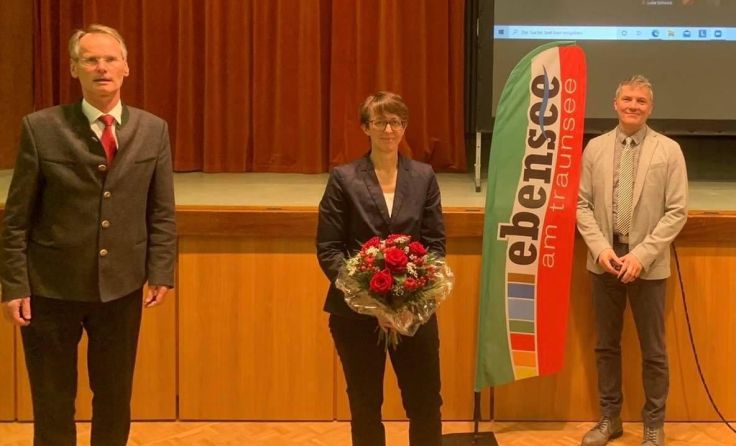 Alois Lanz, Sabine Promberger, Markus Siller (v. li.) Foto: Gemeinde Ebensee