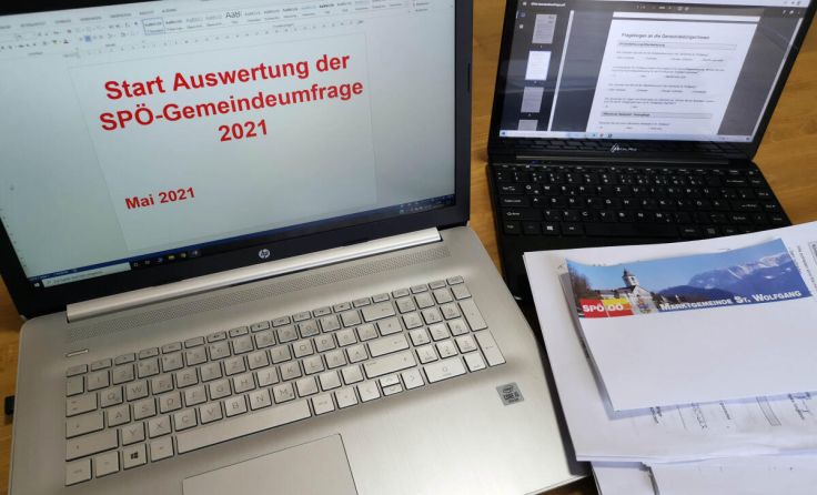 Auswertung der Gemeindeumfrage (Foto: SPÖ St. Wolfgang)