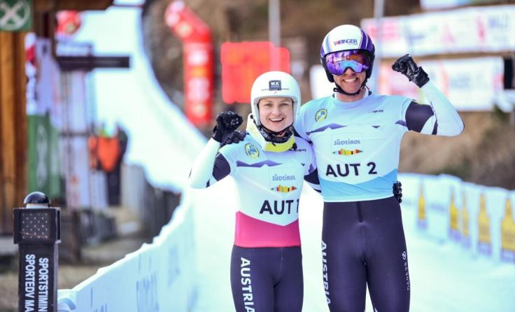 Silberpaarung im Teambewerb: Tina Unterberger und Michael Scheikl (Foto: ÖRV/Miriam Jennewein)