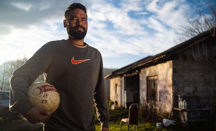 Der Balkanrouten-Überlebende FIFA-Schiedsrichter Ibrahim Rasool (Foto: SOS Balkanroute)