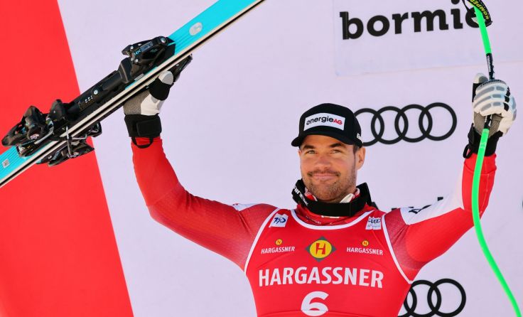 Vincent Kriechmayr zweiter im Super-G in Bormio (Foto: Denis Balibouse/Reuters/picturedesk.com)
