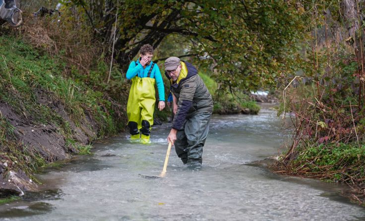 INNsieme connect Laichplatzaufbereitung Schlitters (Foto: Julian Haberl)
