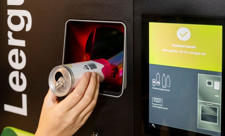 Metalldose mit Pfandlogo (Foto: Martin Steiger)