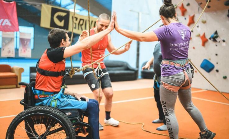 Para-Klettern im Delta Sportpark Vöcklabruck (Foto: privat)