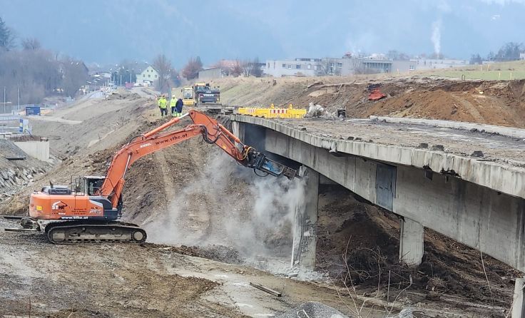 Die Parschlugerbrücke wurde mittlerweile abgetragen (Foto: Land Steiermark A16)