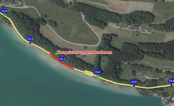 B151 am Mondsee bist Ende Juni gesperrt (Foto: Land OÖ)