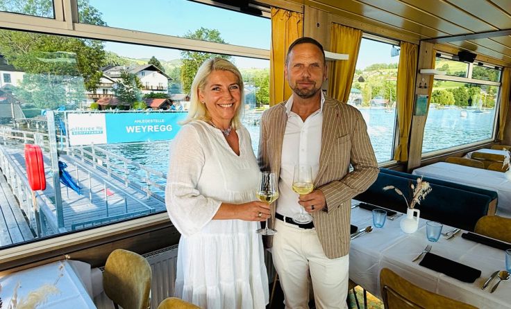 Doris Cuturi-Stern und Mario Kalleitner bei der Auftaktfahrt (Foto: Tom Leitner)