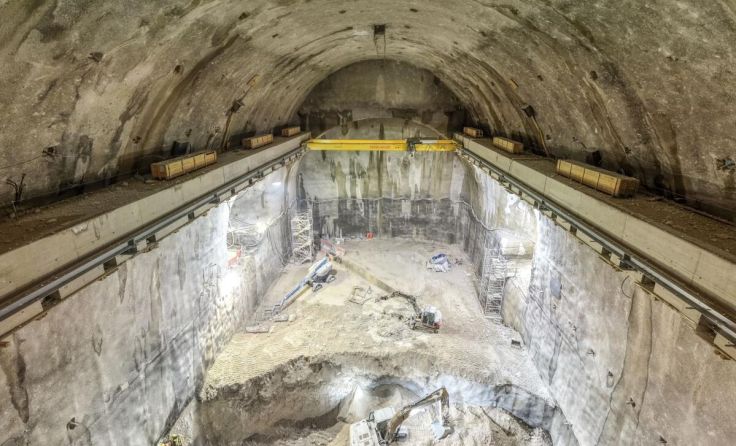 Aktueller Baufortschritt beim Pumpspeicherkraftwerk EbenseeKraftwerkskaverne (Foto: Energie AG)