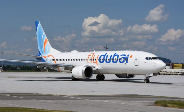Fly Dubai -Boeing in Salzburg (Foto: Flughafen Salzburg)