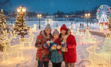 Eine Million Lichter verwandeln den Schwarzlsee in ein Winterwunderland