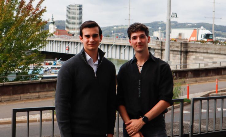 Emil Mistlberger (BG/BRG Gmunden), rechts Manuel Zisser (Modeschule Ebensee) (v. li.) (Foto: UHS)