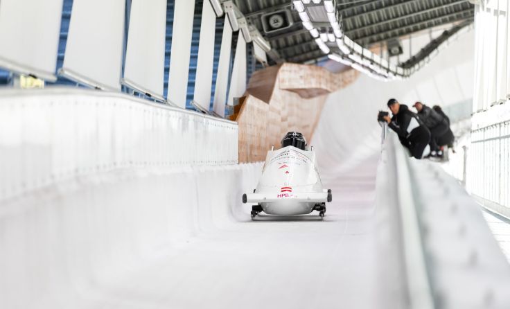Bobfahrt im Rahmen der Pre-Homologierung (Foto: Olympiaworld Innsbruck)