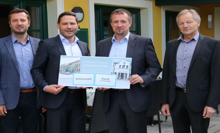Vergangene Woche präsentierten die beiden Gemeinden ihr Vorhaben. Foto: Gemeinde Hellmonsödt
