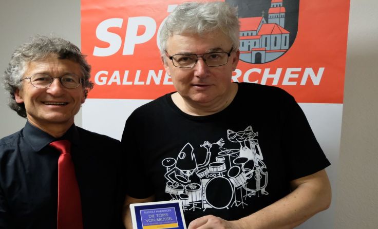 (V.l.) Vizebürgermeister Sepp Wall-Strasser mit Rudi Habringer. Foto: SPÖ Gallneukirchen