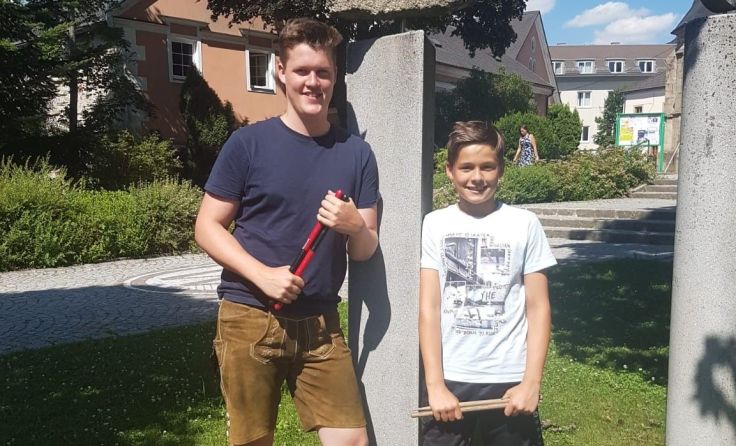 Samuel Schartner (li.) und Peter Fliecher (re.) waren mit am Schlagwerk erfolgreich. Foto: Privat