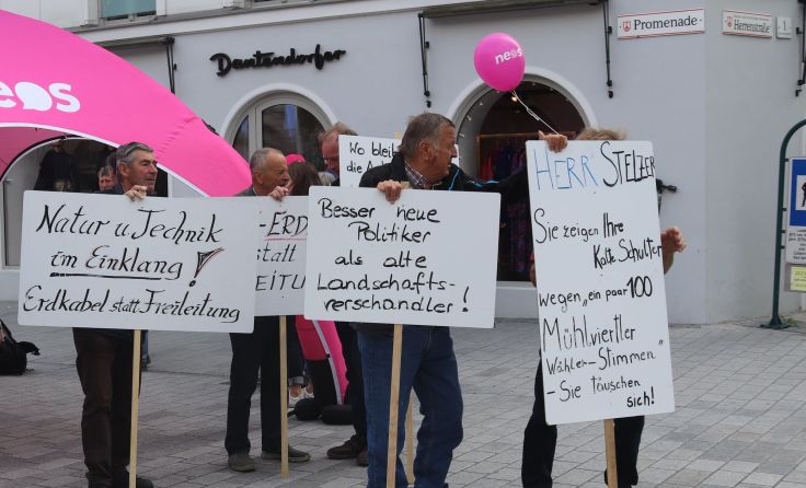 Die geplante Freileitung sorgt nach wie vor für Widerstand. Foto: Preining/Tips