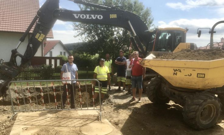 Klaus Pachner und Herbert Enzenhofer besuchten eine Baustelle. (Foto: SPÖ Zwettl)