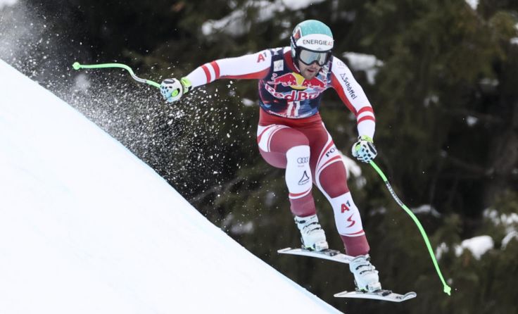 Vincent Kriechmayr beim Training am Donnerstag. (Foto: GEPA pictures/Christian Walgram)