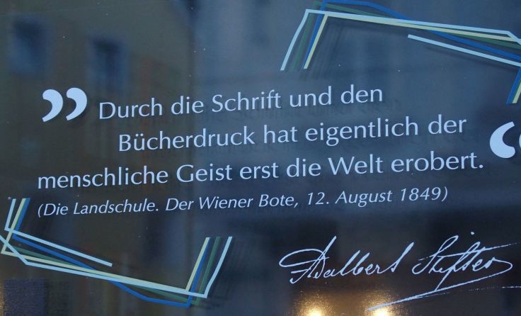 46 Zitate von Adalbert Stifter gibt es in Kremsmünster zu entdecken. Foto: Fetz-Lugmayr
