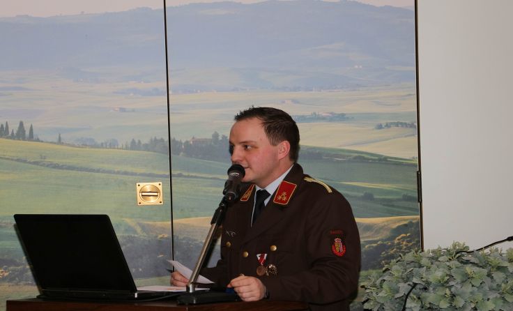 Markus Wieser sprach über sein erstes Jahr als Kommandant. Foto: Christoph Wieser