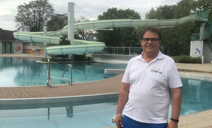 Bade- und Saunameister Peter Draxler im Hummelhofbad. Foto: Tips/Schlatte