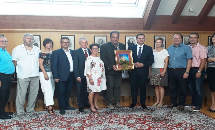 Die polnische Delegation aus Skierneviece ist zu Besuch in Purgstall. Foto: Sandra Tonner