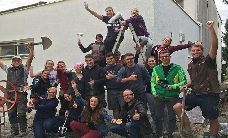 Top motiviert machte sich die Landjugend an die Arbeit. Foto: Landjugend Purgstall