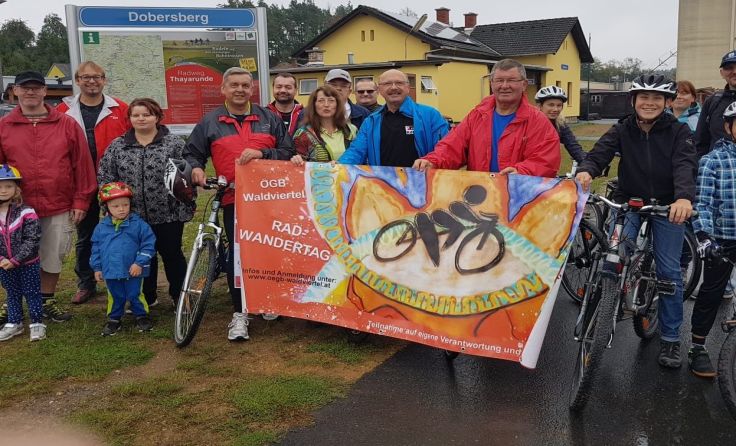  Protestieren und Radeln war beim ÖGB Waldviertel-Nord angesagt.