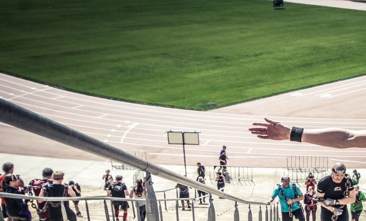 Bitte lächeln: Dagmar Pachmann beim Spartan Race in München
