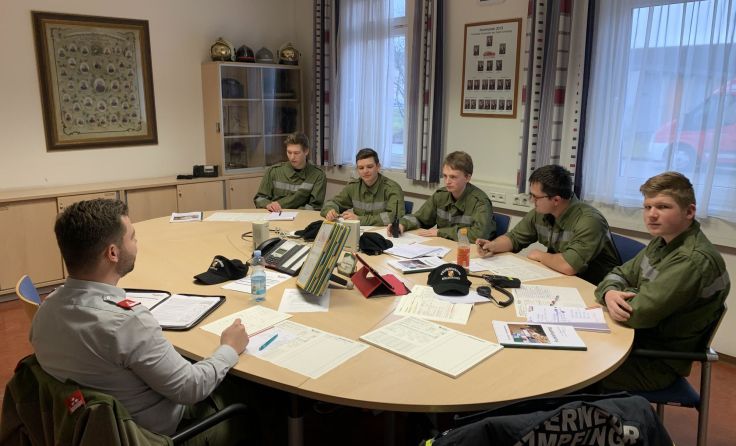 Florianijünger bei der Prüfung. (Foto: : BFKDO Schärding)