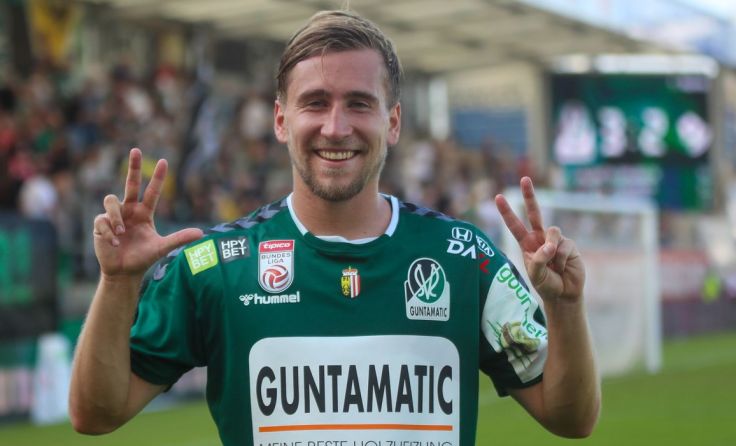  Valentin Grubeck erzielte gegen Wattens den Siegestreffer für die SV Ried (Foto: Scharinger)