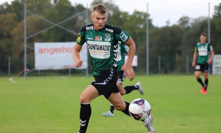Rieds Lukas Schlosser erzielte gegen die Amateure des WAC zwei Treffer. (Foto: Schröckelsberger)
