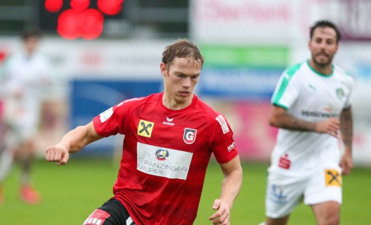 Gurtens Jakob Kreuzer traf gegen Gleisdorf zum 1:0. (Foto: Furtner)