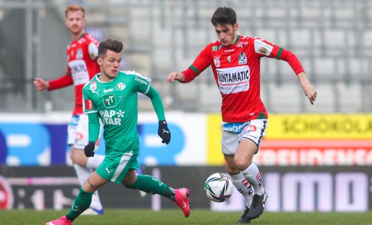 Ante Bajic (r.) erzielte gegen Wattens den Treffer zum 3:1. (Foto: Scharinger)