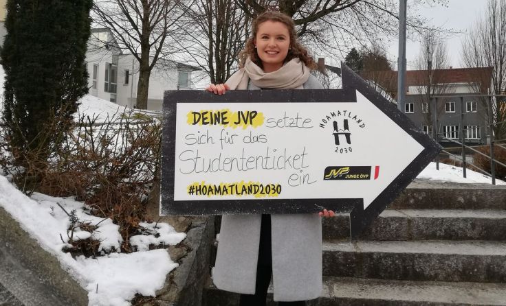 Auch in Münzkirchen steht ein „Made-by-JVP“-Pfeil. (Foto: JVP)