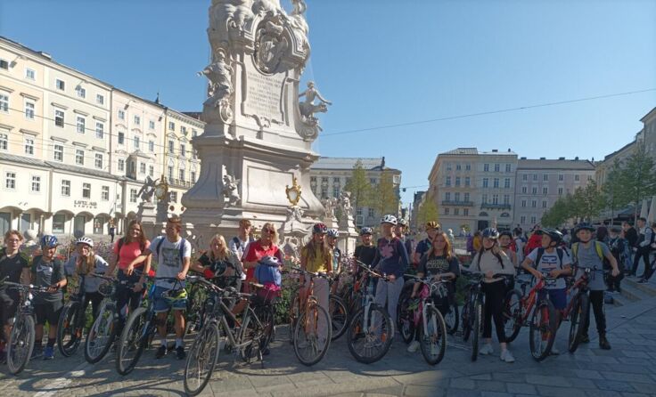 Schärdinger Schüler in Linz. (Foto: MS)