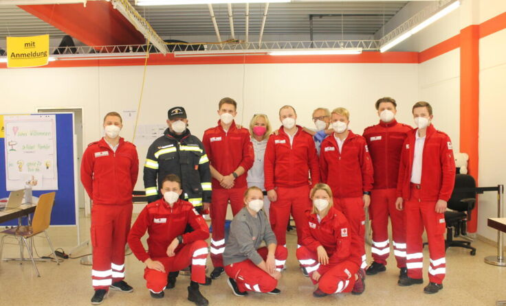 Das Team der Impfstraße St. Flroian am Inn. (Foto: Tarabic)