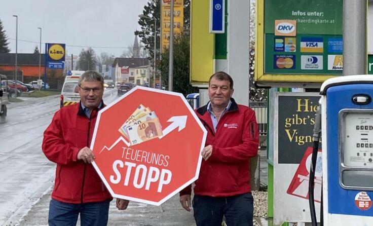 Karl Walch (l.) und Wolfgang Mitter fordern eine Teuerungsbremse. (Foto: SPÖ)