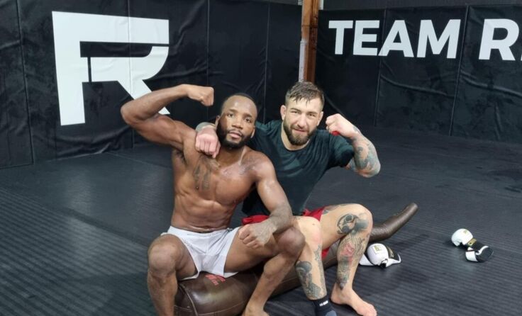 Leon Edwards und Dominic Schober nach einer starken Trainingseinheit. (Foto: Privat)