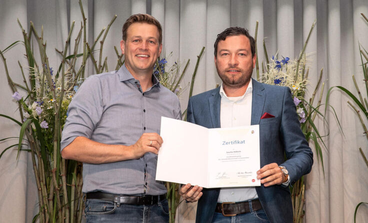 Umwelt- und Klima-Landesrat Stefan Kaineder (l.) mit Sascha Hübsch (Foto: Land OÖ/Tina Gerstmair)