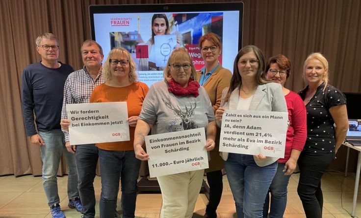 In Schärding fand eine Verteileraktion des ÖGB statt. (Foto: ÖGB)