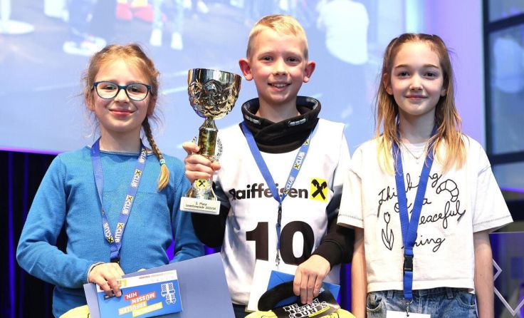 Klara Stöckl, Lukas Hammerer und Lina Trenker wurden Zweiter. (Foto: Privat)