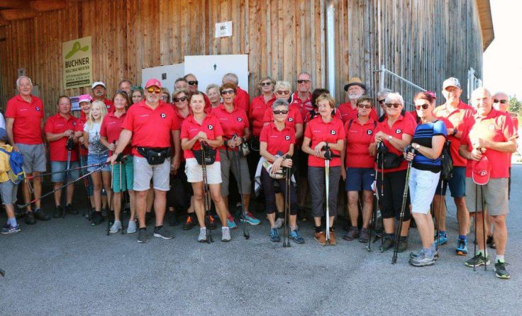 Der Pensionistenverband St. Oswald ist sportlich überall dabei, oft mit sehr großen Gruppen.