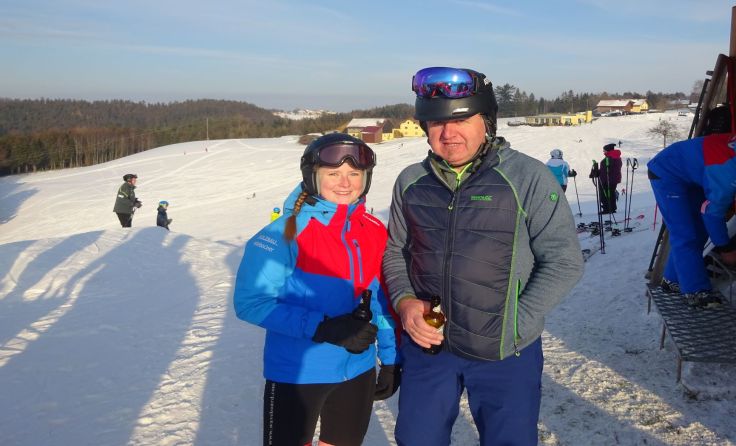 Die beiden Saiga Hanser Ortsmeister Sarah und Karl Mitterbauer Foto: Andrea Berer