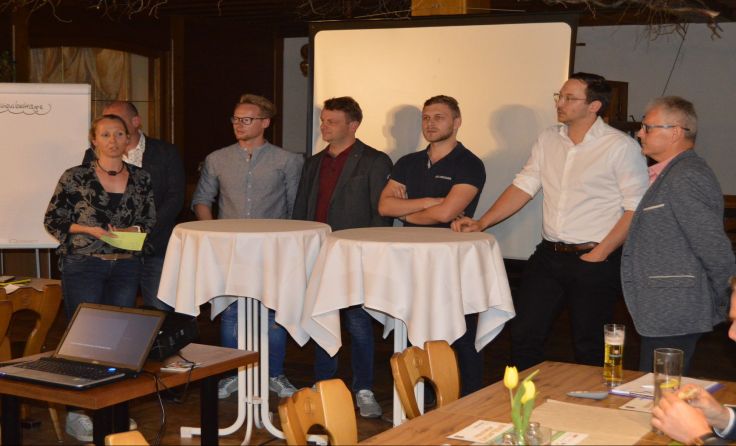 Bei einem Wirtschaftsabend präsentierten junge Firmeninhaber ihre Ideen. Foto: Gemeinde Höhnhart