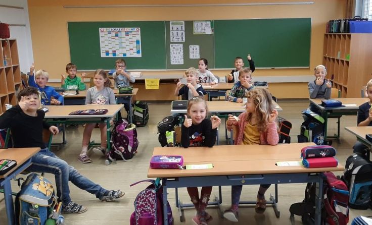 Die Schüler der Volksschule Aspach freuten sich über den Besuch der Bäuerinnen. Foto: Privat