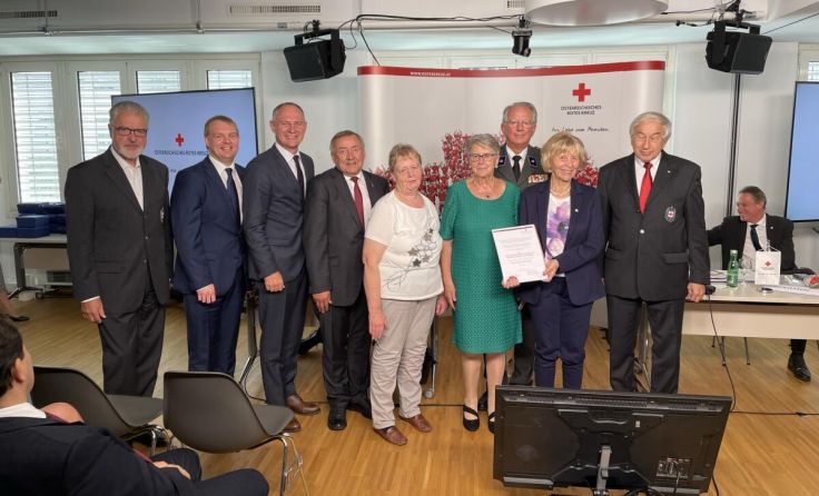 Die Sozialdienstgruppe Altheim wurde ausgezeichnet. (Foto: ÖRK/LV OÖ/Stefan Schendl-Friedrich)